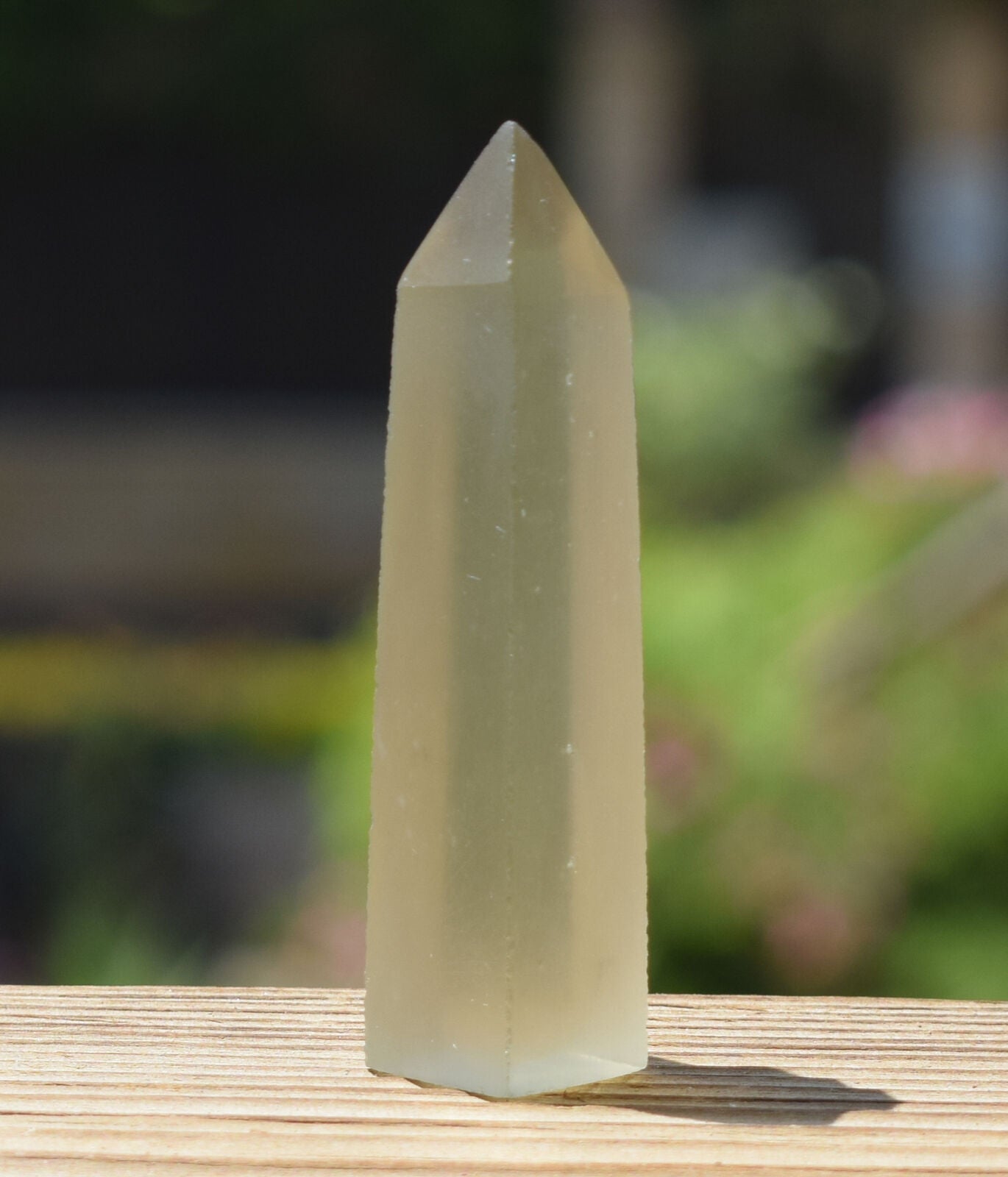 Libyan Desert Glass Obelisk-69 ct-Meteorite Tektite-asteroid impact-2.2" Height