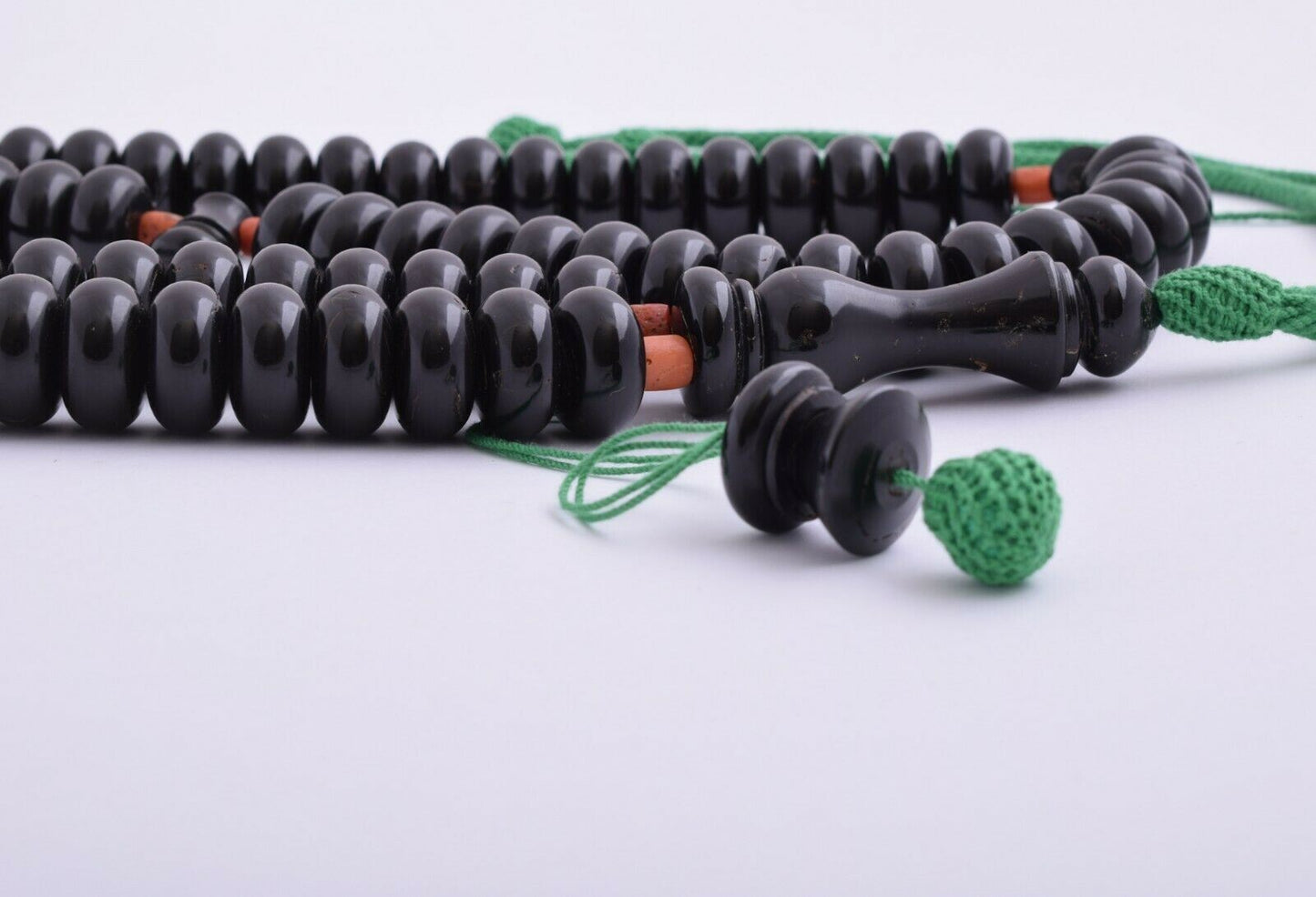 Prayer Beads- Black Coral-Yusr komboloi-Islamic Tasbih-سبحة يسر البحر الاحمر