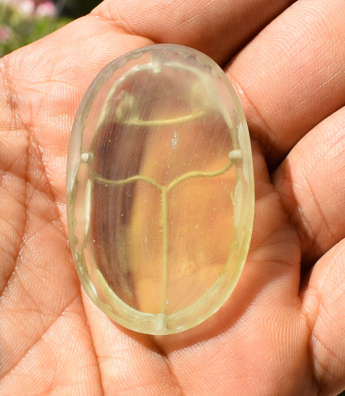 Libyan Desert Glass, Egyptian Scarab, Scarab Beetle, asteroids Impact, 131 Carat