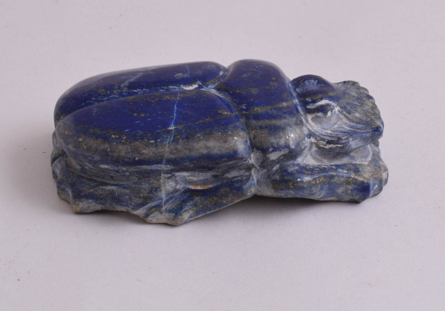 Egyptian Scarab-Carved Egyptian Lapis Lazuli Scarab- 3.1" /  173 gram