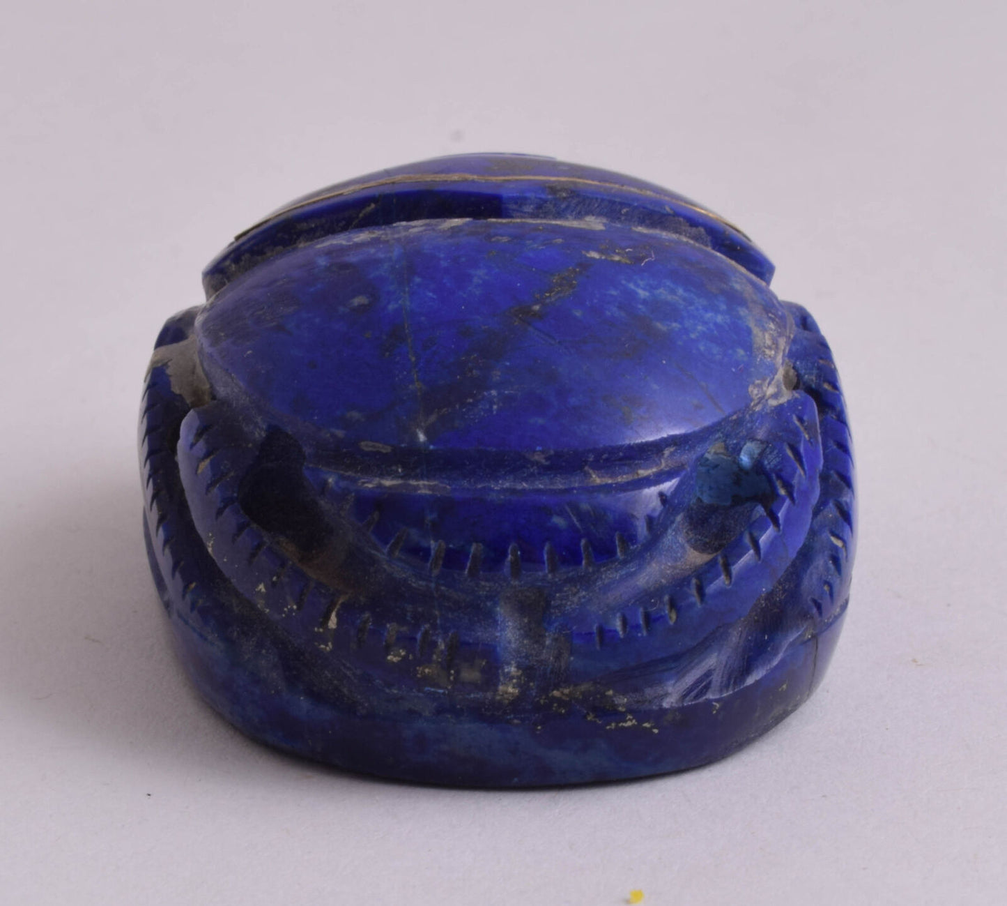 Egyptian Scarab-Carved Egyptian Lapis Lazuli Scarab- 2.4" /  116 gram