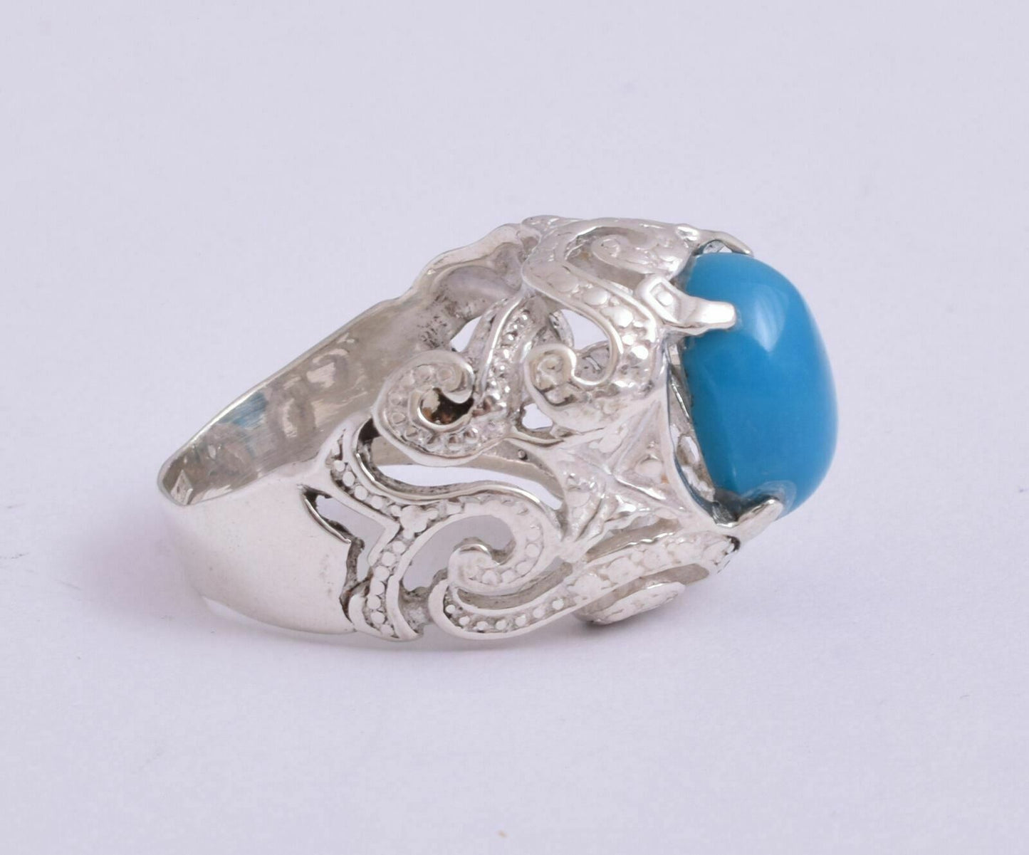 Egyptian Turquoise Sterling silver Men Ring-Middle Eastern