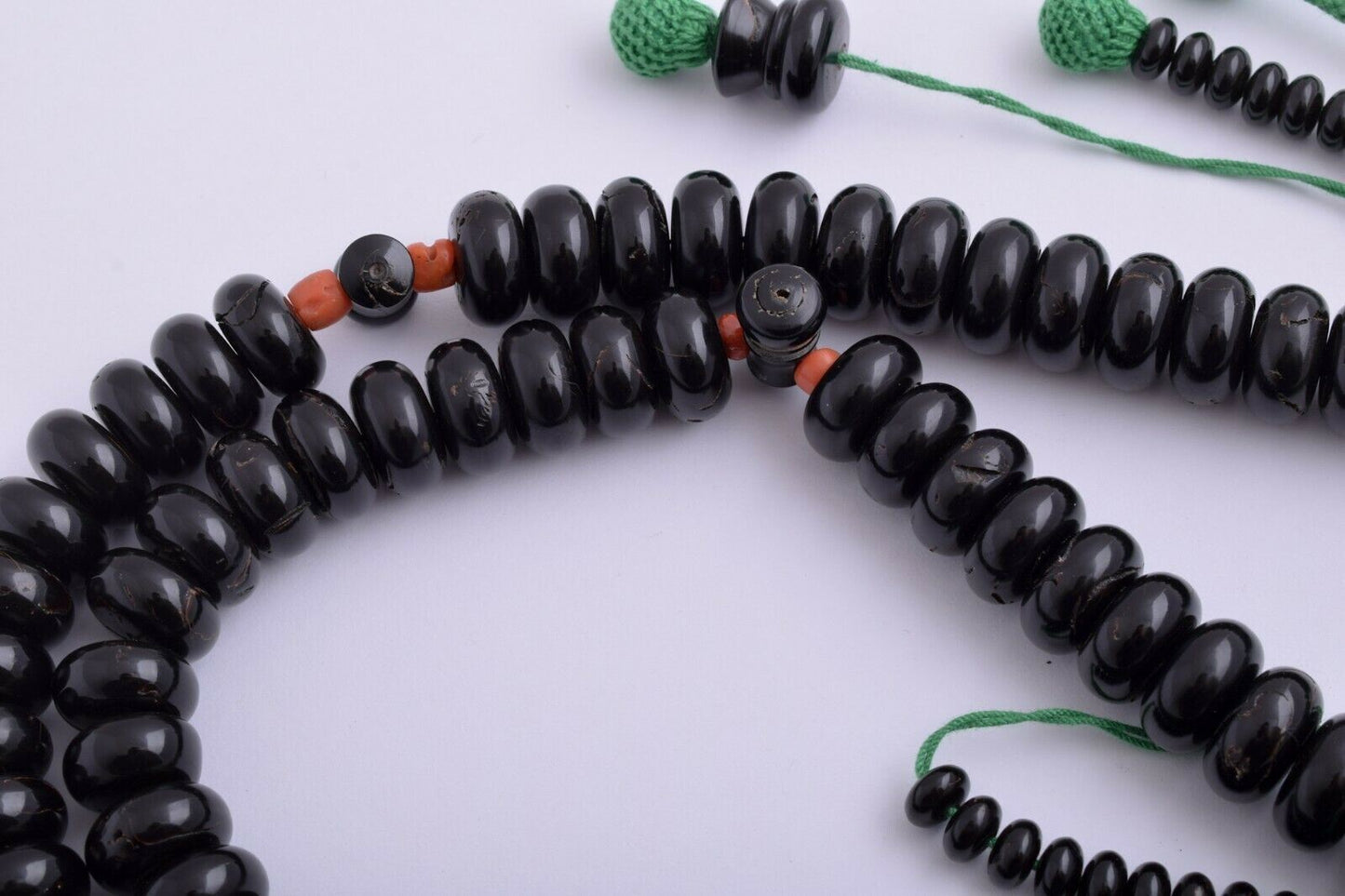 Prayer Beads- Black Coral-Yusr komboloi-Islamic Tasbih- سبحة يسر البحر الاحمر