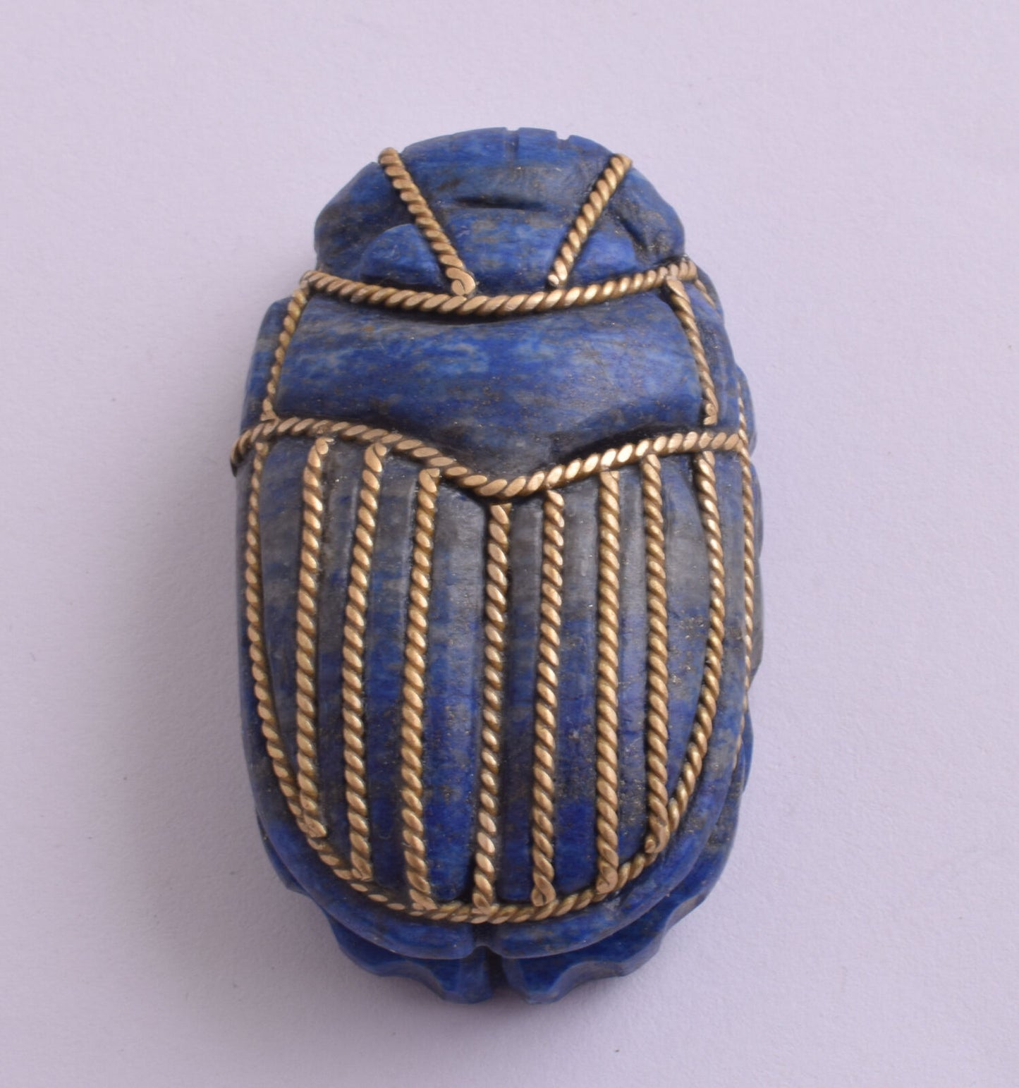 Egyptian Scarab-Hand Carved egyptian Lapis Lazuli SCARAB- 2.2" / 82 gram