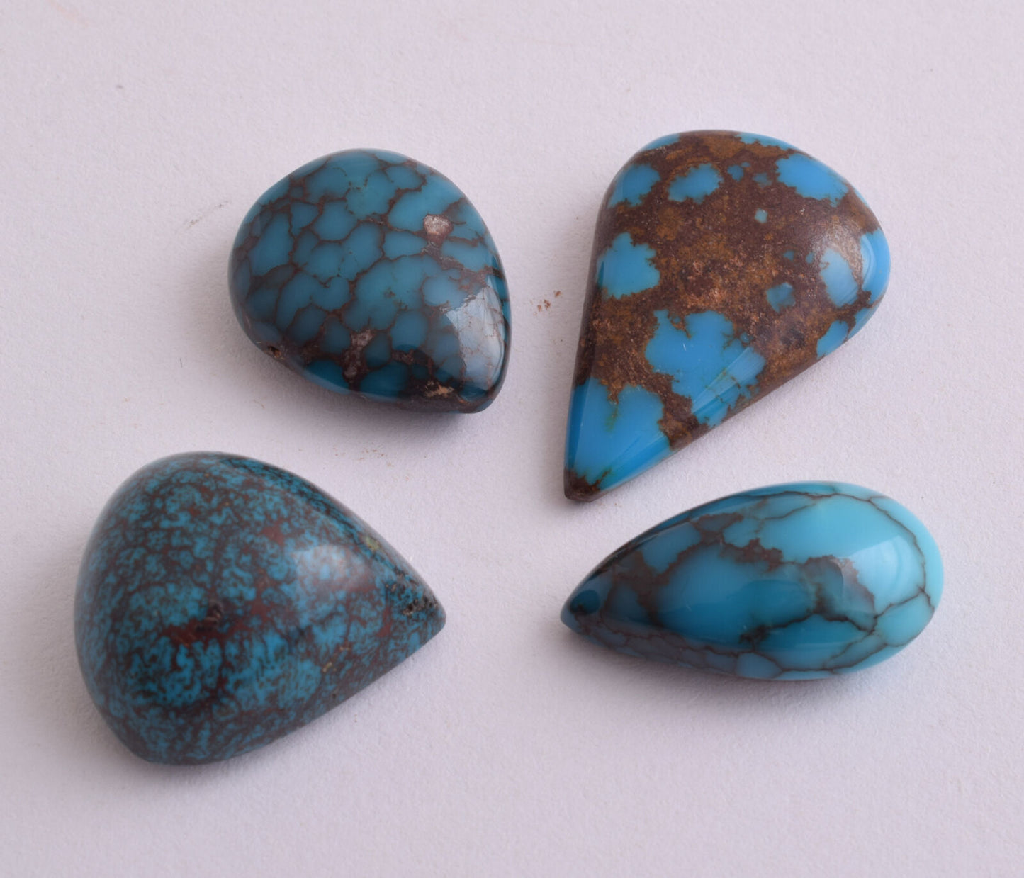 Egyptian Turquoise spiderweb Cabochon/  4 Cab cabochon stone- 78 Carats-Lot