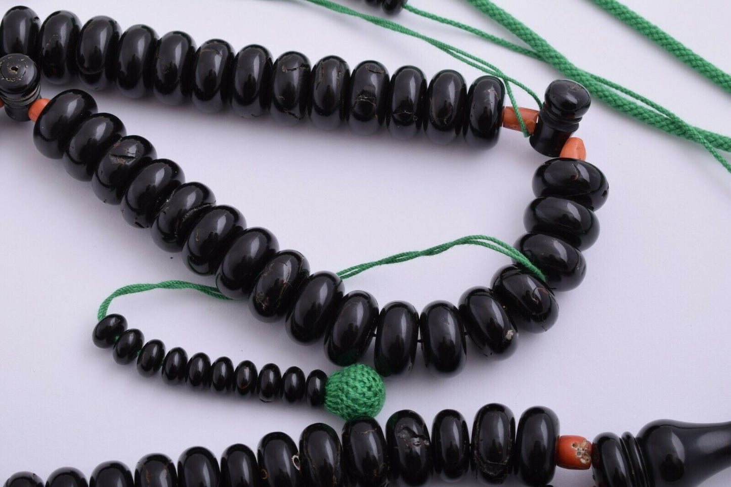 Prayer Beads- Black Coral-Yusr komboloi-Islamic Tasbih- سبحة يسر البحر الاحمر