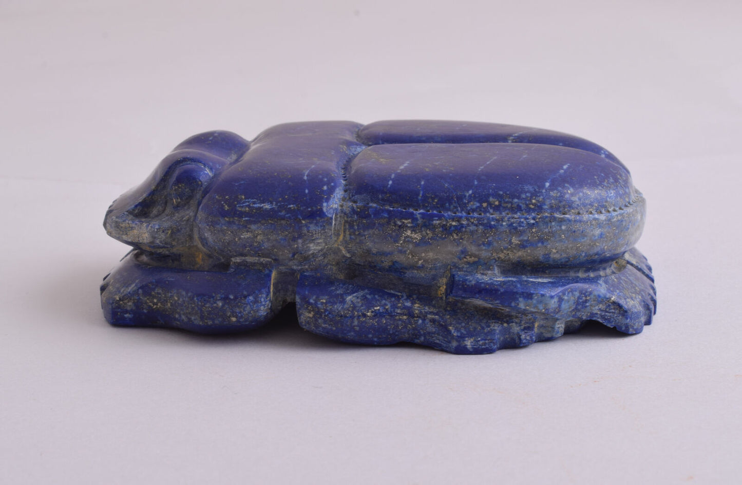 Egyptian Scarab-Carved Egyptian Lapis Lazuli Scarab- 3.6" /  343 gram