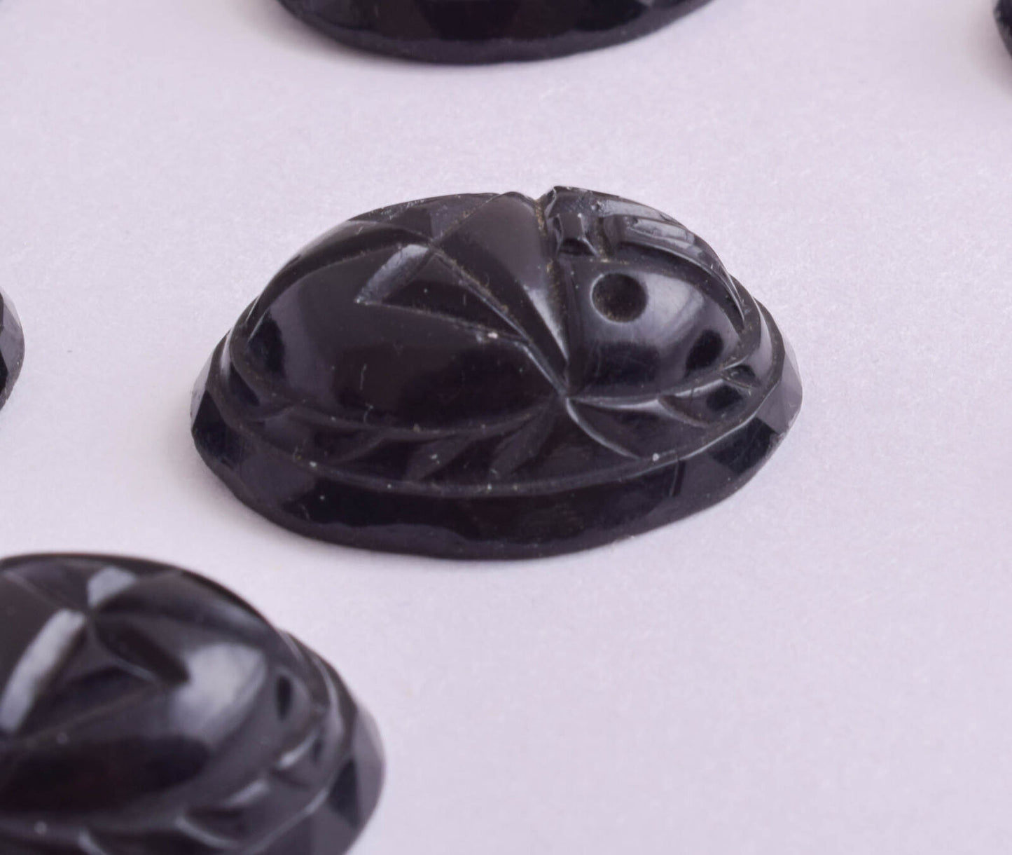 9 Egyptian Scarab-Hand Carved Egyptian Onyx Scarab-Revival stone amulet