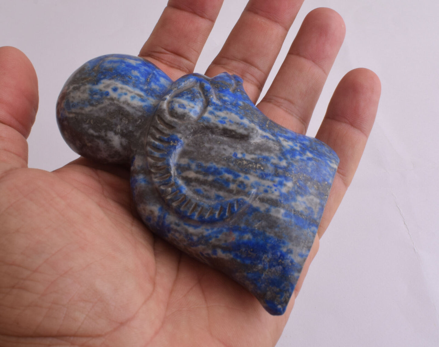 Eye of Horus-Horus Ancient Egyptian Hand Carved Lapis Lazuli-4.2"/ 343 gram