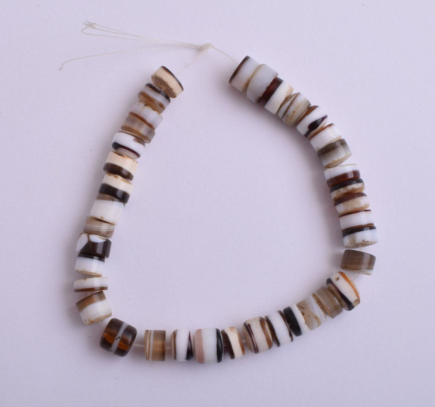 37 Antique banded Agate Beads wholesale-Idar-Oberstein beads-Trade beads-34 gram