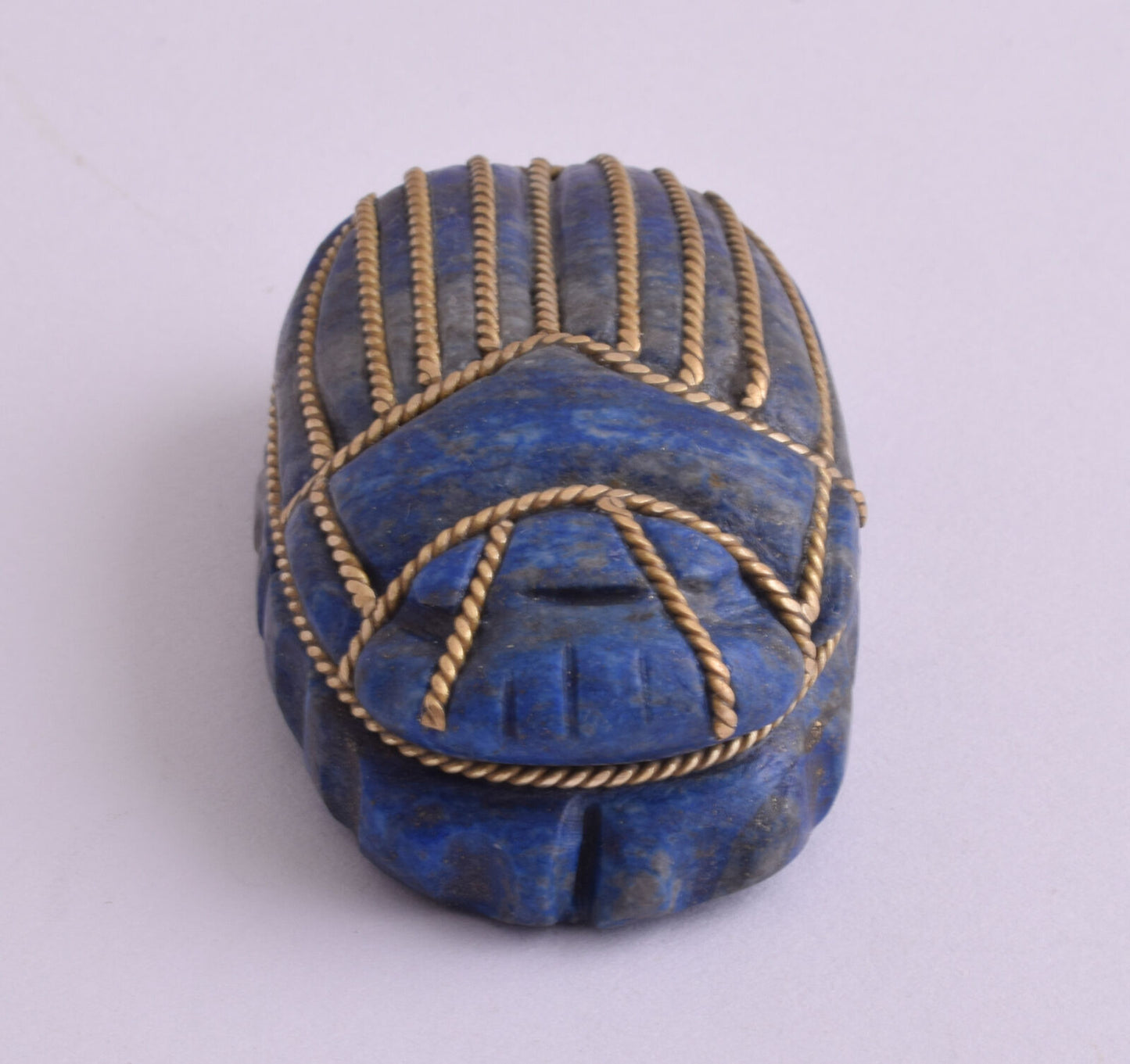 Egyptian Scarab-Hand Carved egyptian Lapis Lazuli SCARAB- 2.2" / 82 gram