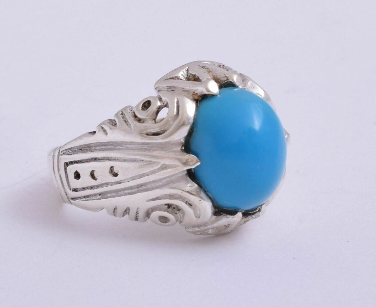 Egyptian Turquoise Sterling silver Men Ring-Middle Eastern