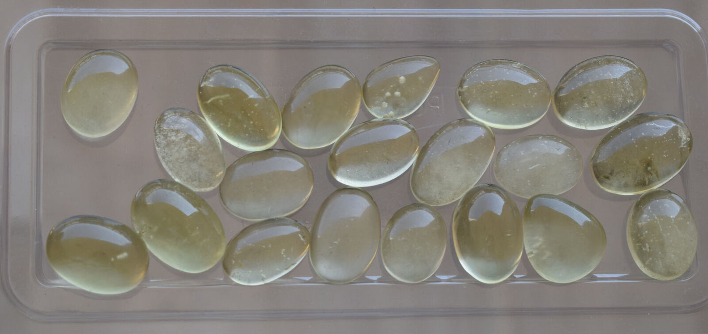 20 Libyan Desert glass Cabochon, desert glass from an asteroid impact- 336 Carat