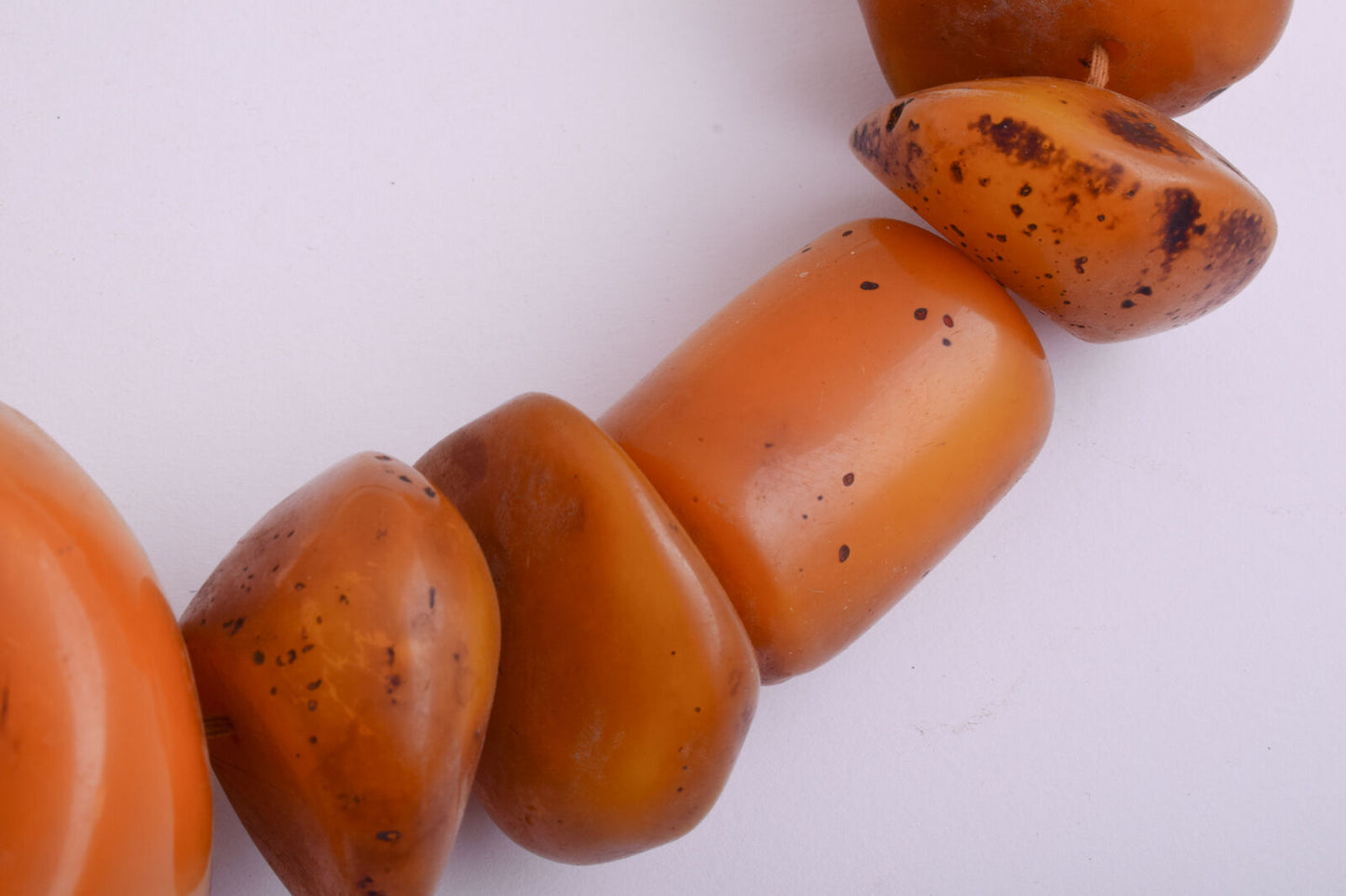 LARGE antique African Moroccan Amber Beads Strands-RESIN-FAUX amber- 600 gram