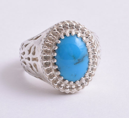 Egyptian Turquoise sterling silver 925 men Ring-Middle Eastern