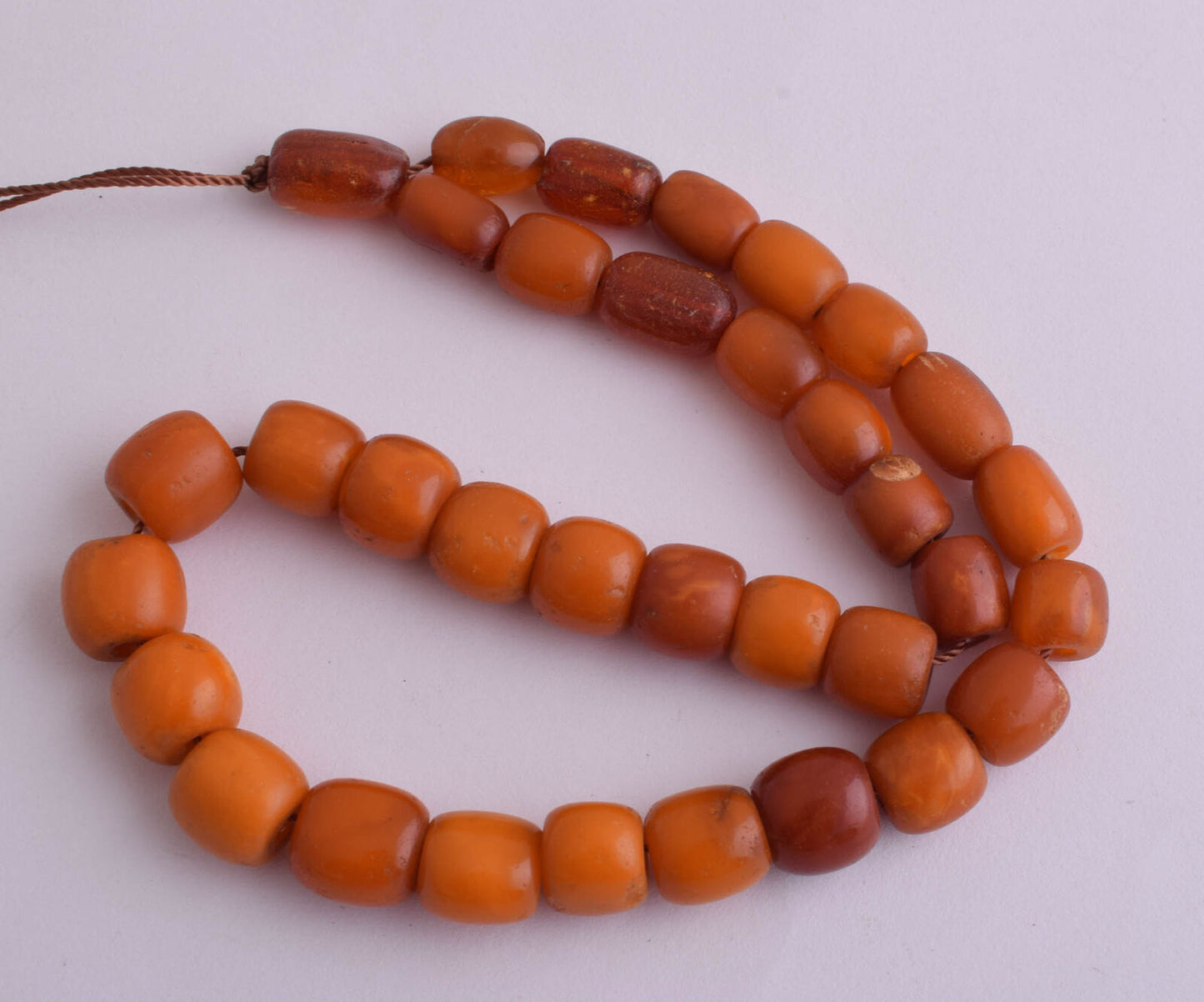 Antique natural butterscotch Amber kahraman Prayer Beads-Bernstein