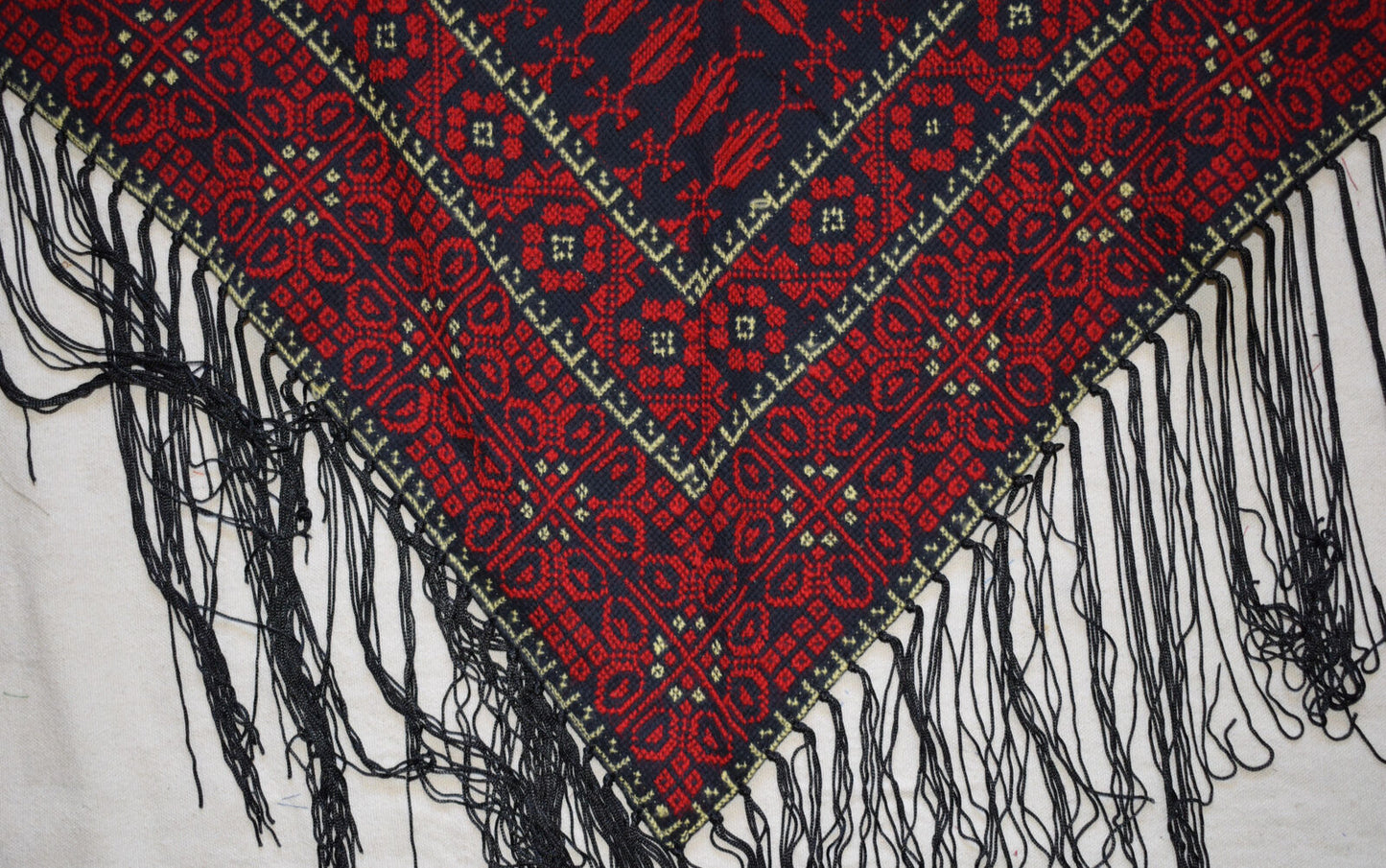 Hand Stitched embroidered Egyptian / Palestinian Bedouin Wrap Shawl Scarf