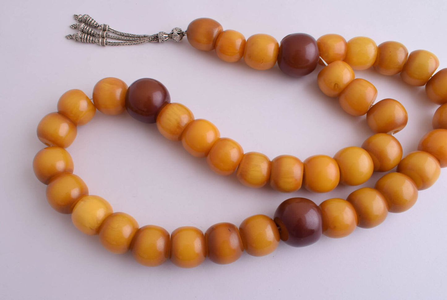 Vintage Prayer Beads-Egyptian Misky-Bakelite Beads Tasbih worry beads-398 gram