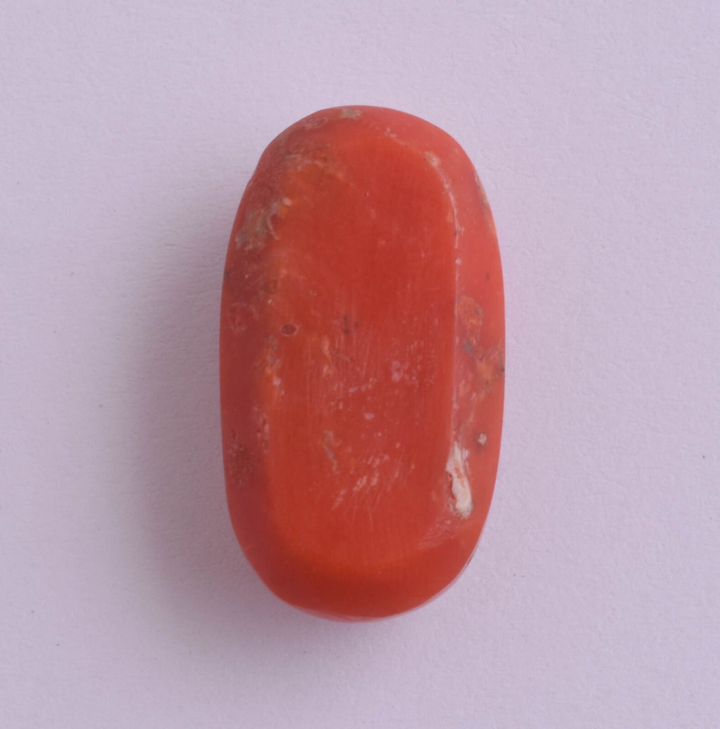 Red Coral Cabochon Cab-Natural-untreated Italian Red coral -23 Carats- 23X12mm