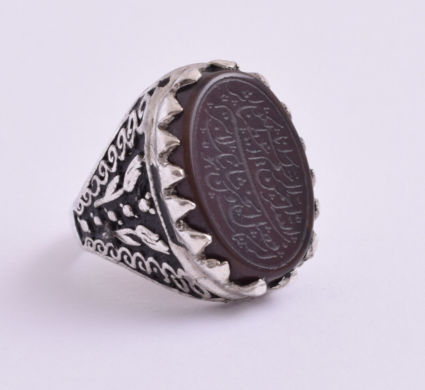 Islamic Yemeni Silver agate aqeeq aqiq men muslim ring -yemen عقيق