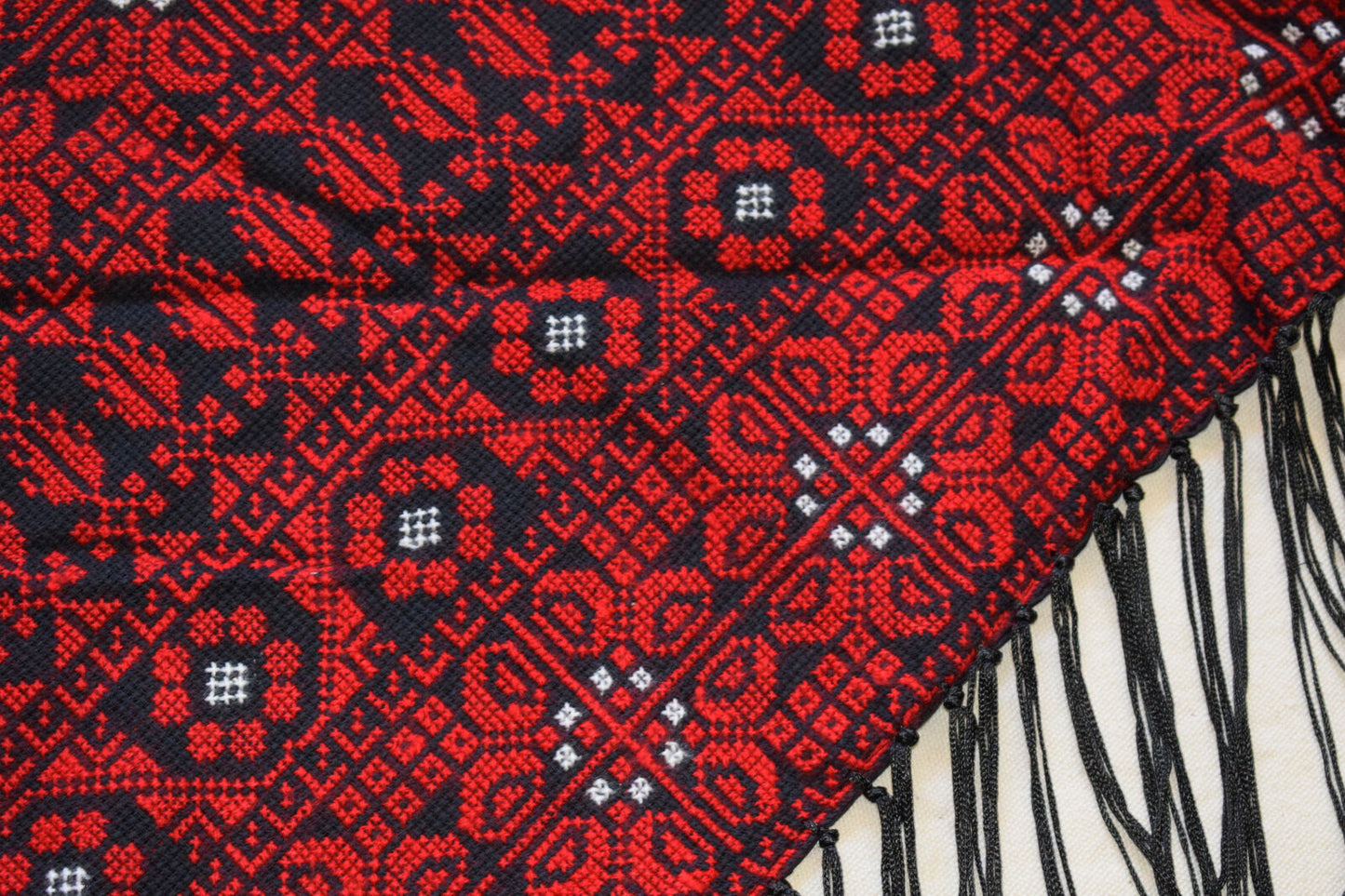 Hand Stitched embroidered Egyptian / Palestinian Bedouin Wrap Shawl Scarf