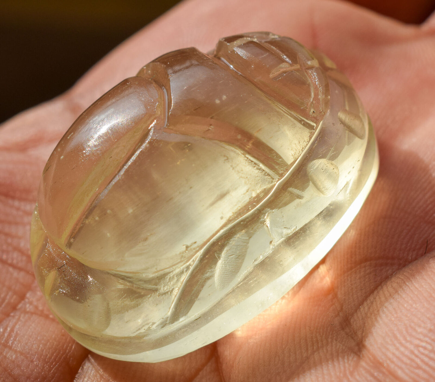 Libyan Desert Glass, Egyptian Scarab, Scarab Beetle, asteroids Impact- 115 Carat