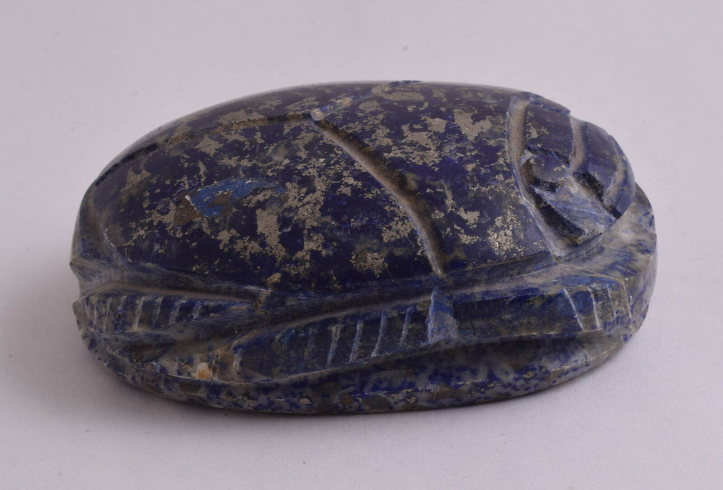 Egyptian Scarab-Carved Egyptian Lapis Lazuli Scarab- 3.4" /  379 gram