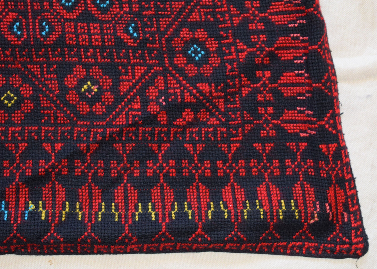 Egyptian Palestinian Bedouin Tablecloth-Hand Stitched embroidered  Tablecloth