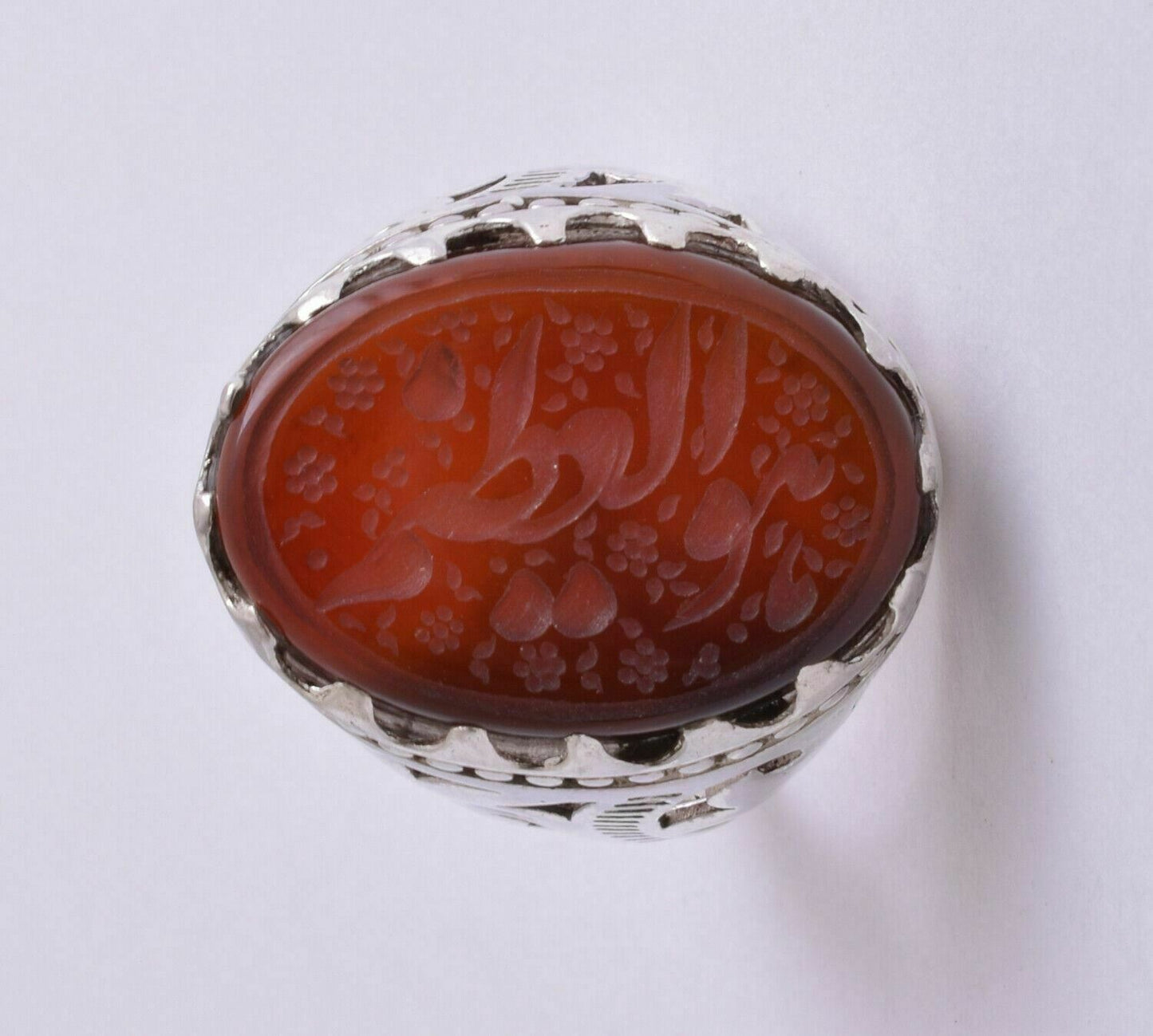 Kabdi Agate aqeeq aqiq 925 Silver Men Ring- Quran-Islamic yemen- yemeni