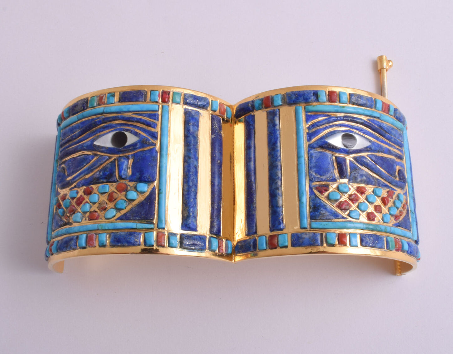 Eye of Horus Bracelet of King Tut-Egyptian Revival Bangle Bracelet-Tutankhamun