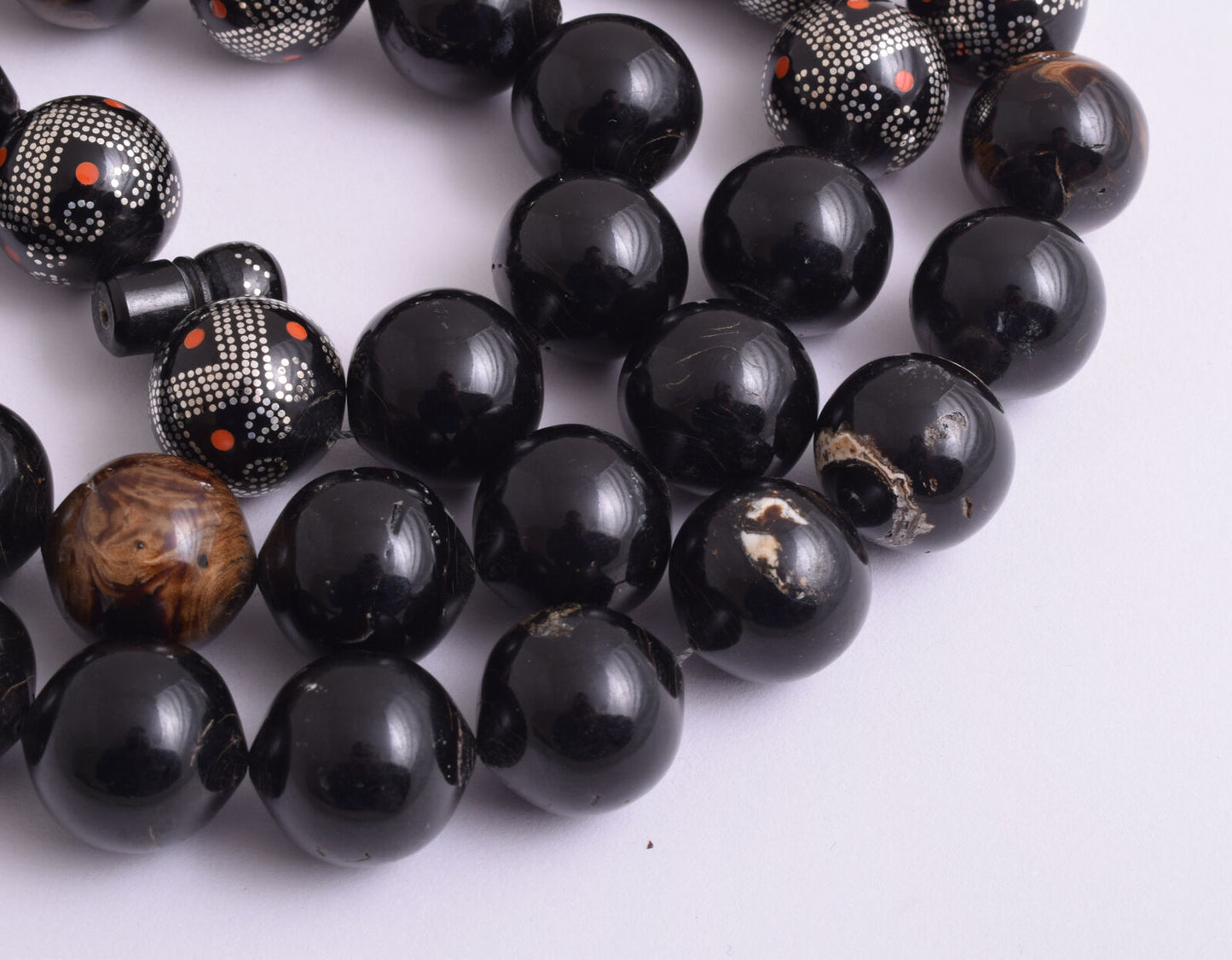 Black coral Islamic Prayer Beads-ُTasbih Worry Beads-18X18mm-180grams-يسر