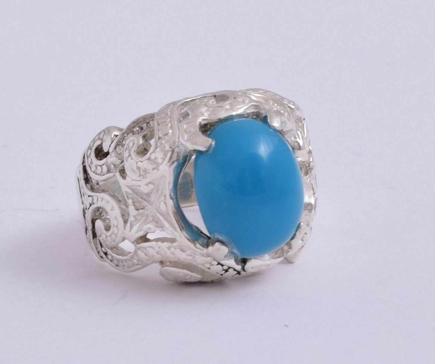 Egyptian Turquoise Sterling silver Men Ring-Middle Eastern