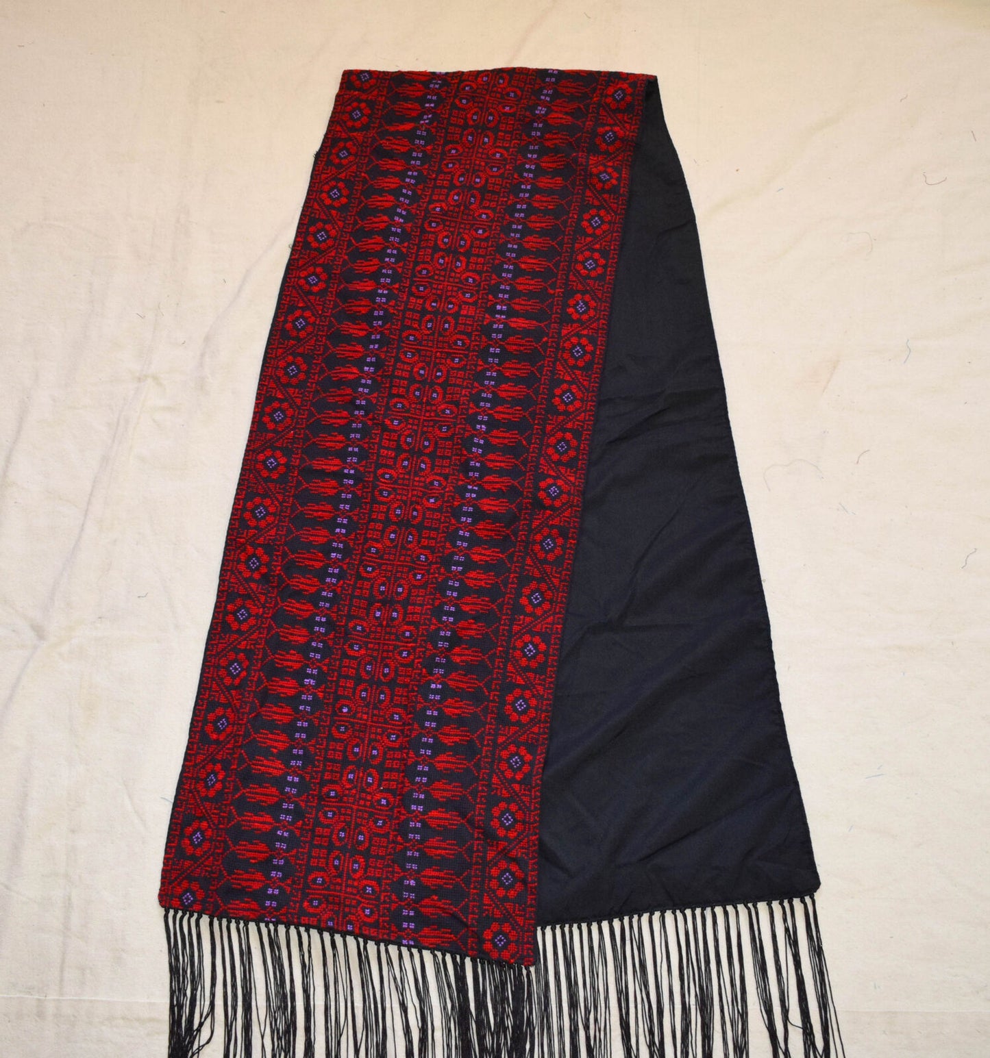 Hand Stitched embroidered Egyptian / Palestinian Bedouin Wrap Shawl Scarf