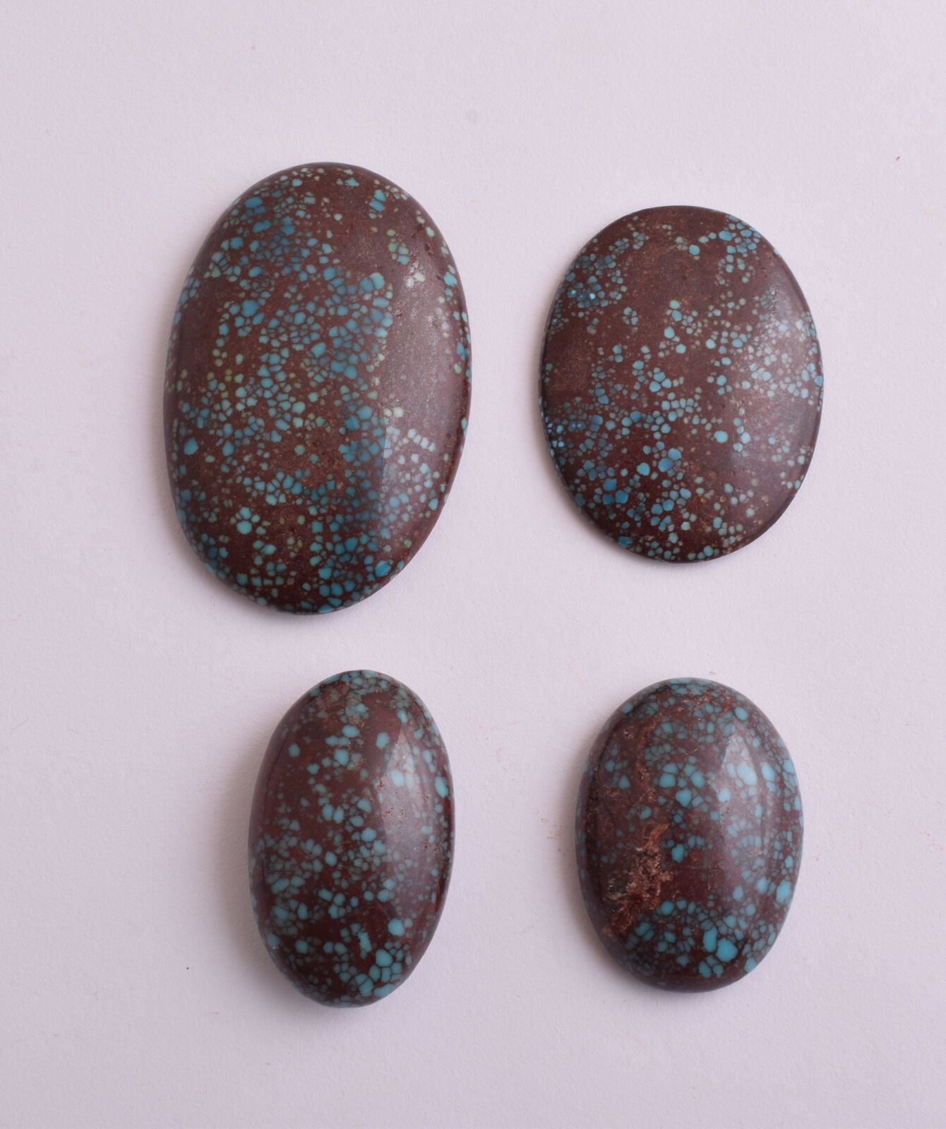 Egyptian Turquoise spiderweb Cabochon/ 4 Cab cabochon stone- 307 Carats-Lot