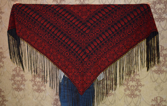 Hand Stitched embroidered Egyptian / Palestinian Bedouin Wrap Shawl Scarf