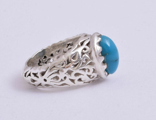 Egyptian Turquoise Sterling silver Men Ring-Middle Eastern