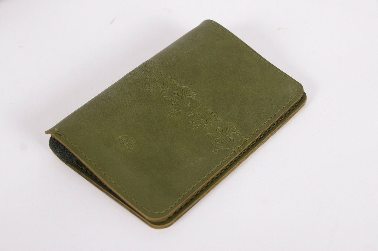 Passport Holder-Azza Fahmy-Handcrafted genuine etched leather Card holder Wallet