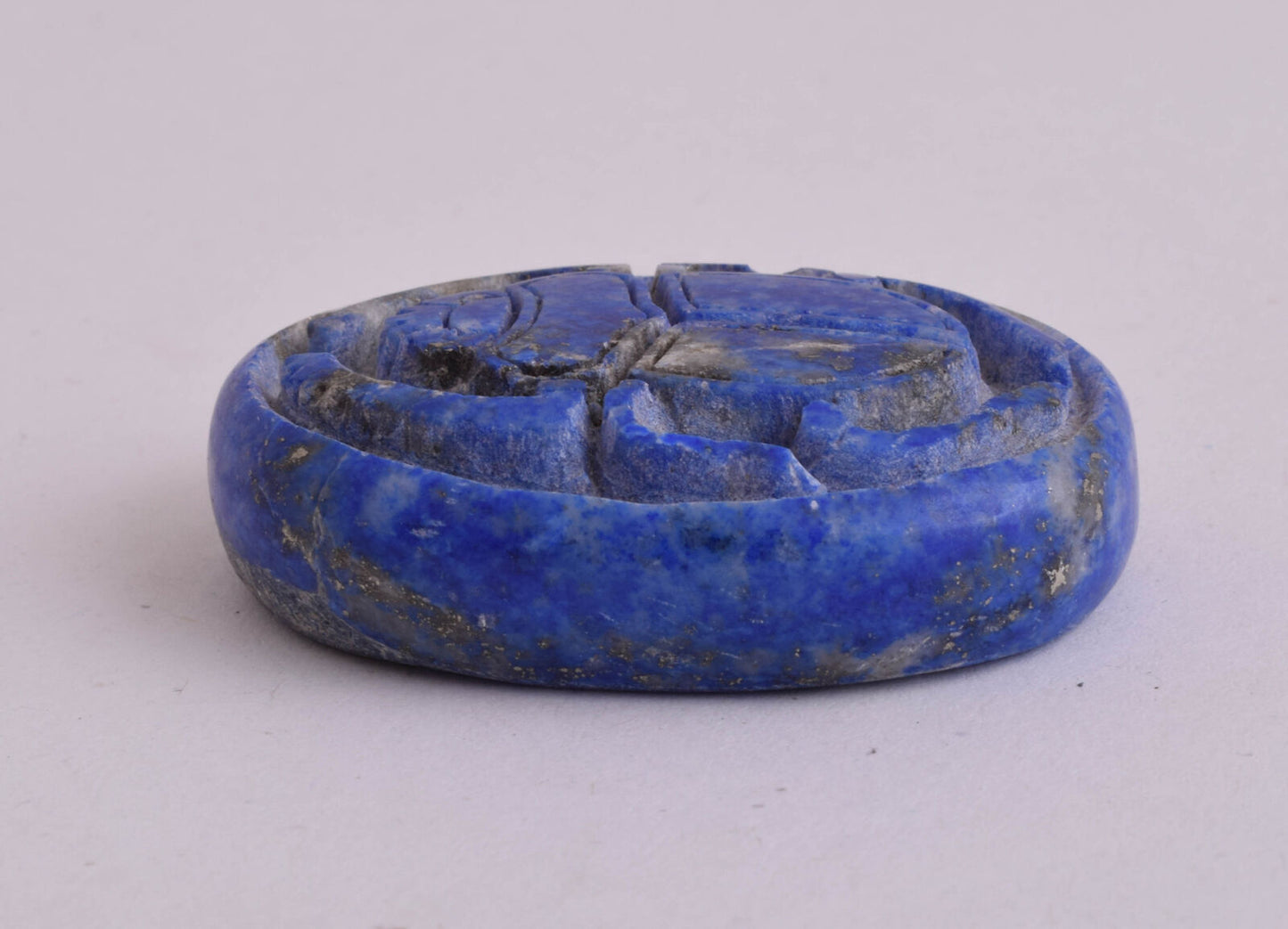 Egyptian Scarab-Carved Egyptian Lapis Lazuli Scarab- 1.9" / 48 gram