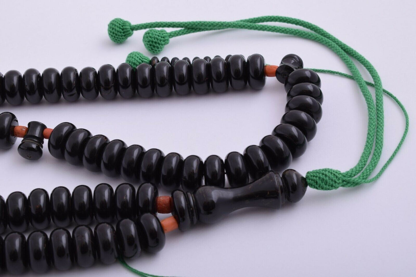 Prayer Beads- Black Coral-Yusr komboloi-Islamic Tasbih-سبحة يسر البحر الاحمر