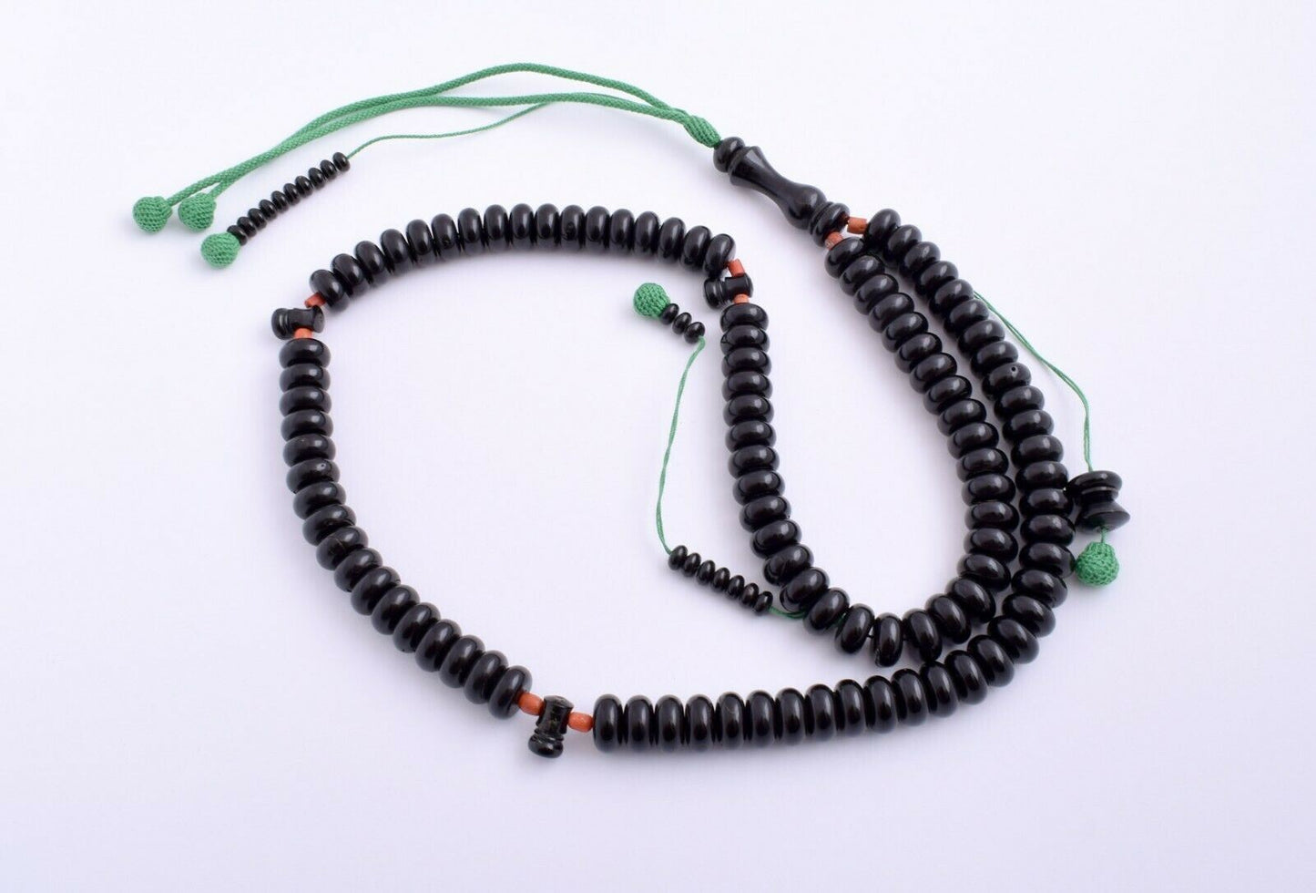 Prayer Beads- Black Coral-Yusr komboloi-Islamic Tasbih-سبحة يسر البحر الاحمر