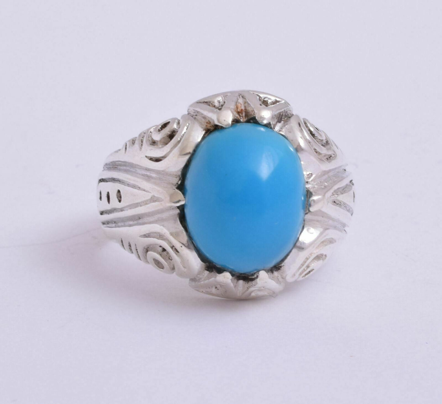 Egyptian Turquoise Sterling silver Men Ring-Middle Eastern