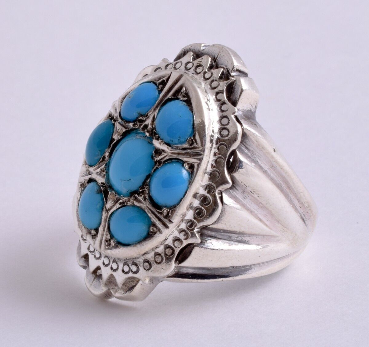 Egyptian Turquoise sterling silver Ring-Middle Eastern