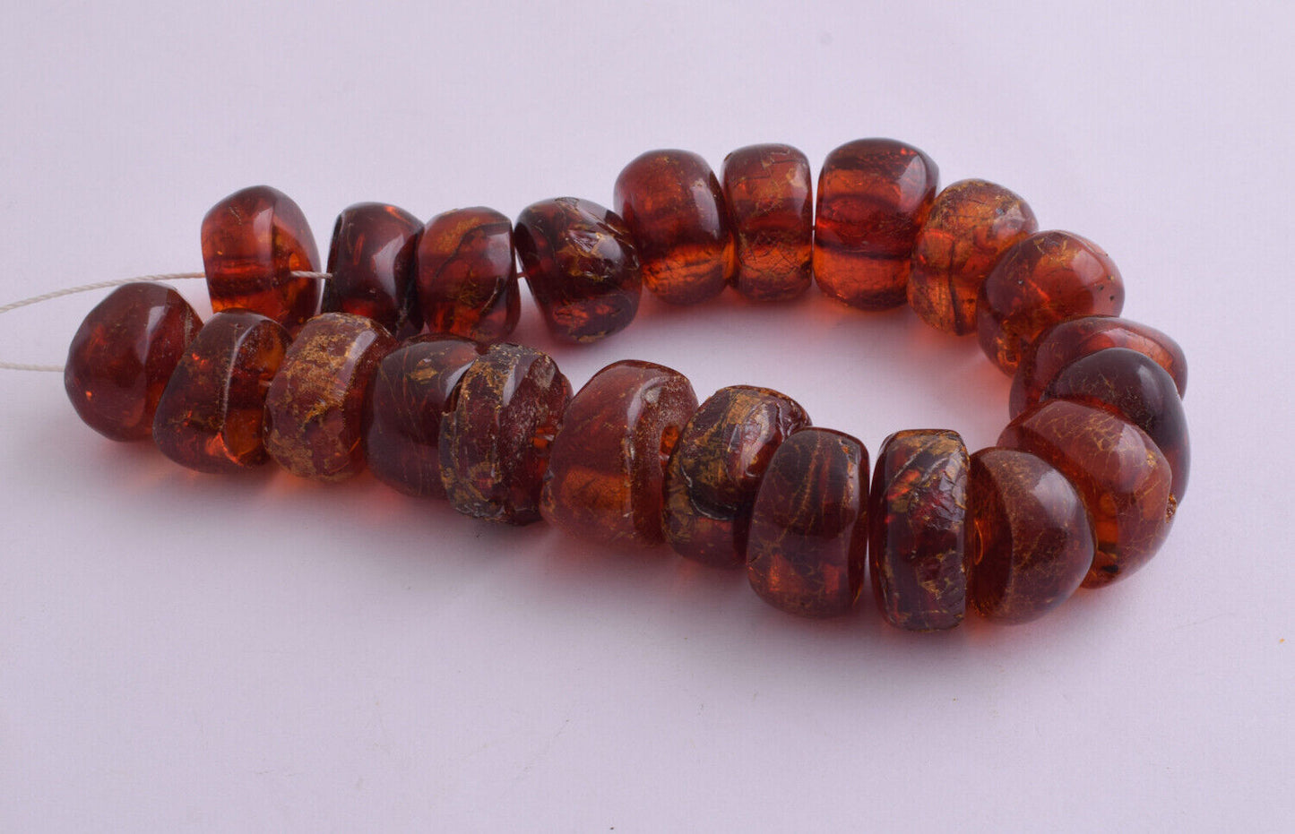 Vintage Natural genuine moroccan berber amber beads-49 gram