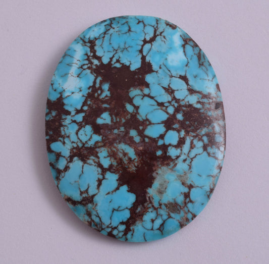 Egyptian Turquoise Cabochon/ Spiderweb Cab Cabochon stone 140 Carats/ 62mmX48mm