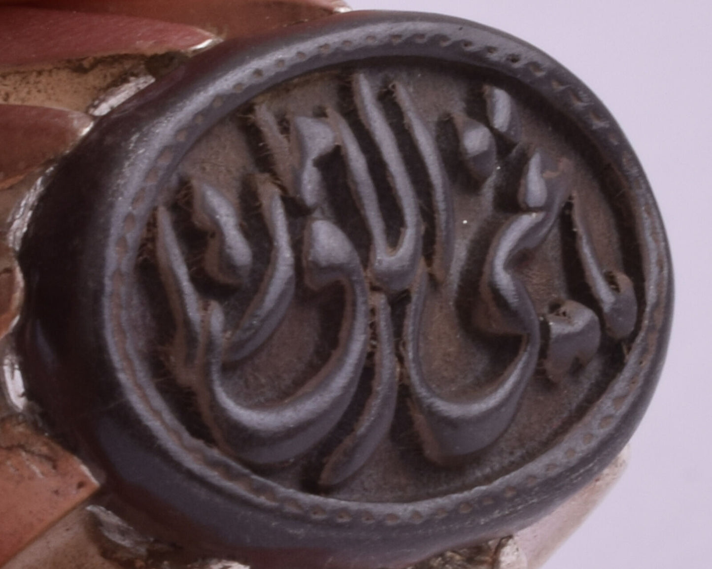 Hematite 925 Silver Men Ring- Quran-Islamic- Muslim Arabic,Persian engraved ring