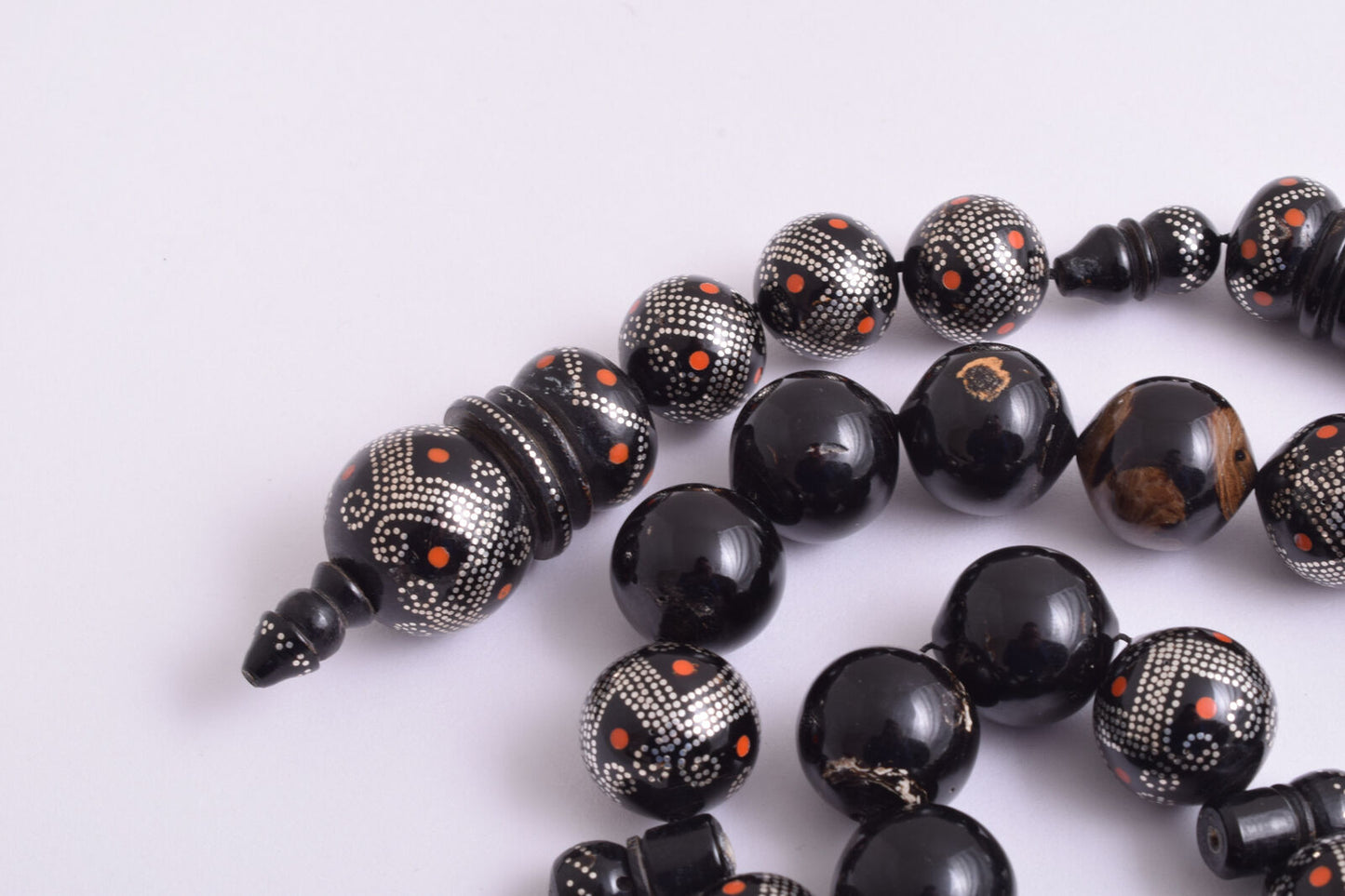 Black coral Islamic Prayer Beads-ُTasbih Worry Beads-18X18mm-180grams-يسر