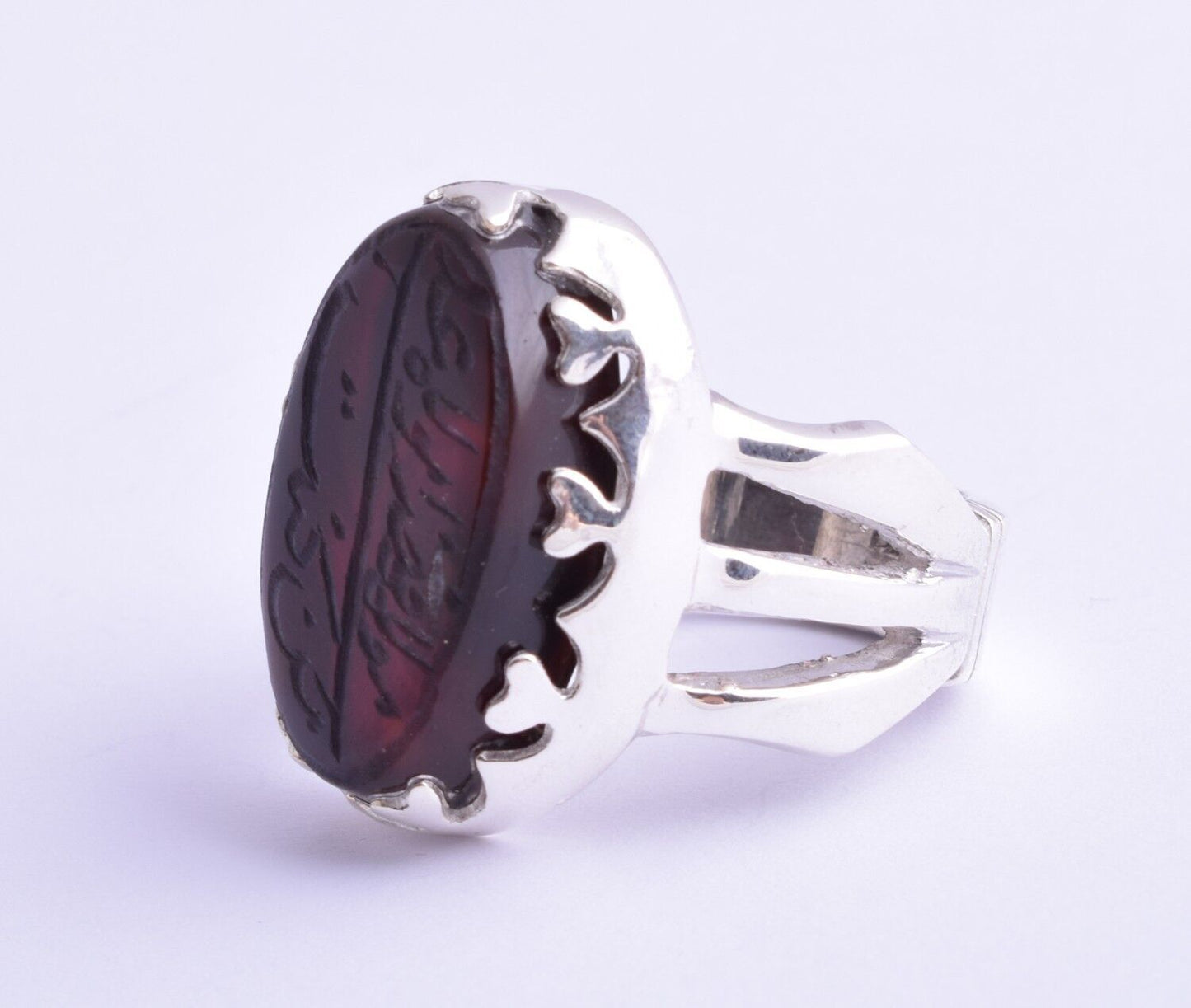 Yemeni Yemen kabdi Islamic agate aqeeq aqiq 925 Silver Men Ring- عقيق كبدي-DHL