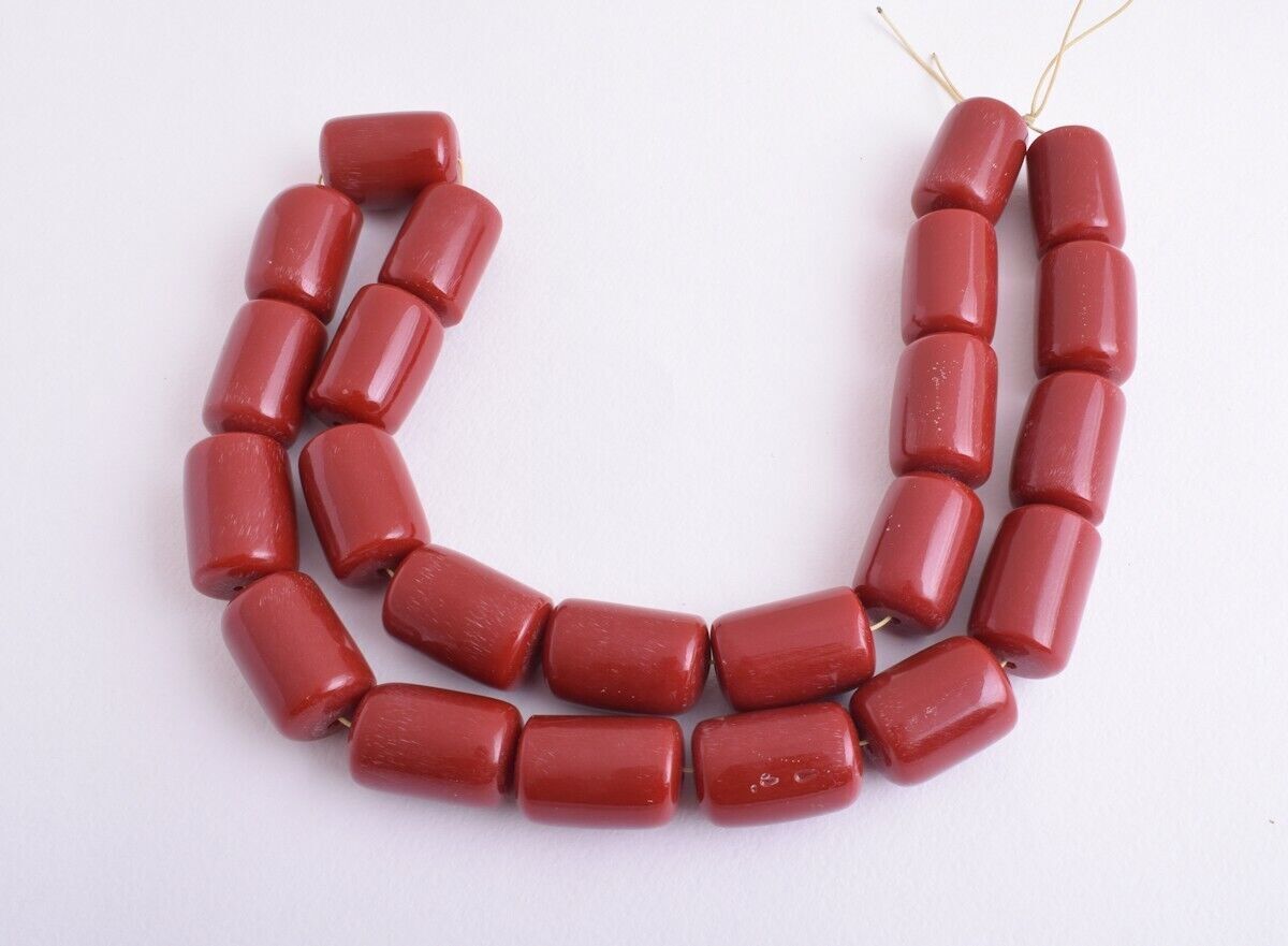 Vintage African Cherry Amber Beads Strands-resin-faux amber