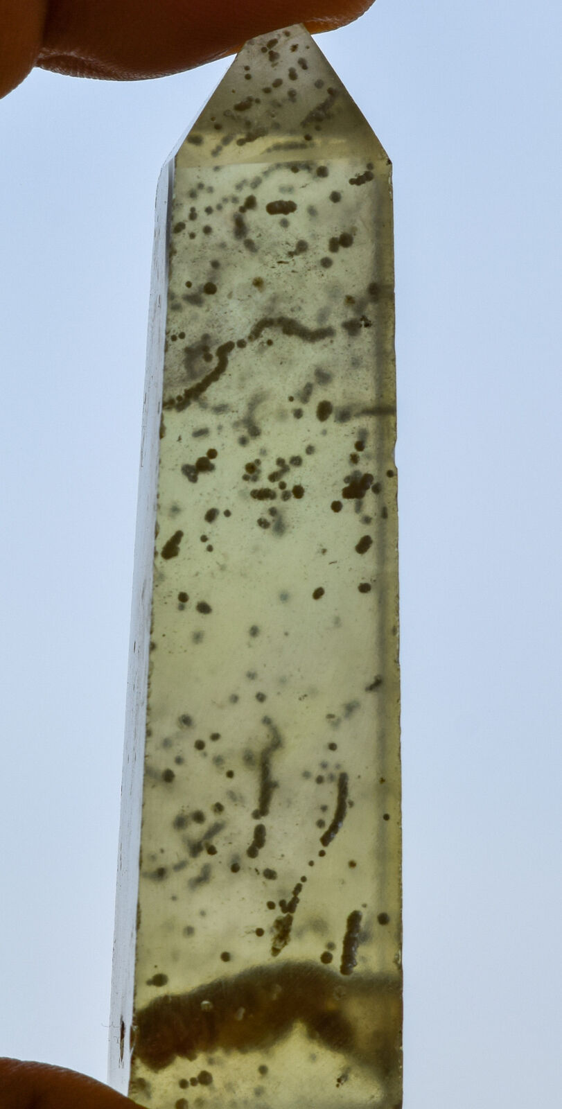 Libyan Desert Glass Obelisk-203 ct-Meteorite Tektite-asteroid impact-3" Height