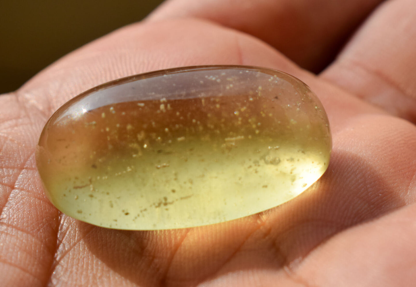 Libyan Desert glass Cabochon, desert glass from an asteroid impact- 11.3 gram